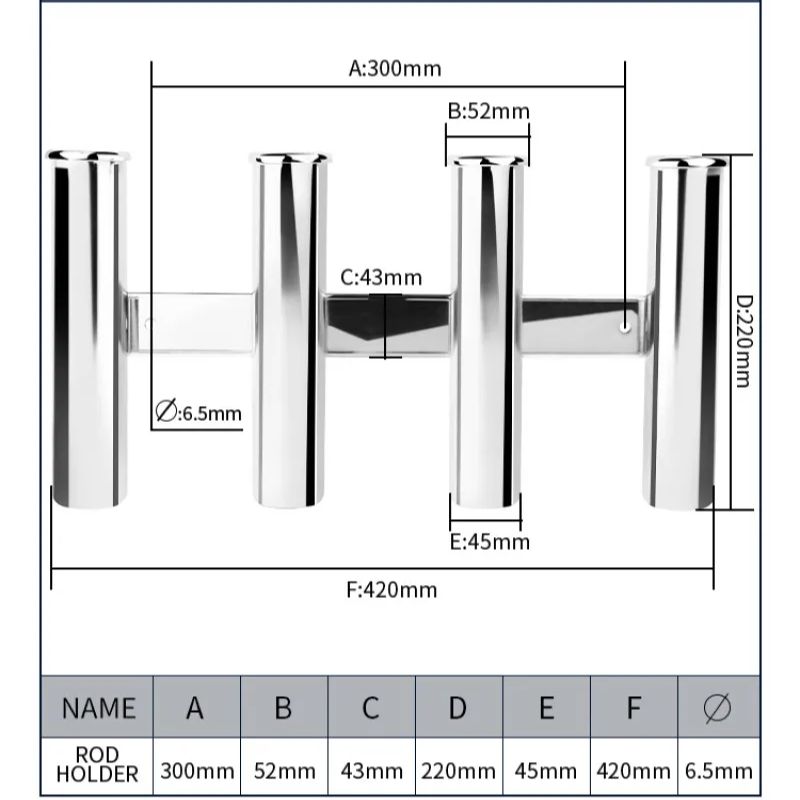 Stainless Steel 4 Tubes Rod Ho - Fishing Rod Holder review and price