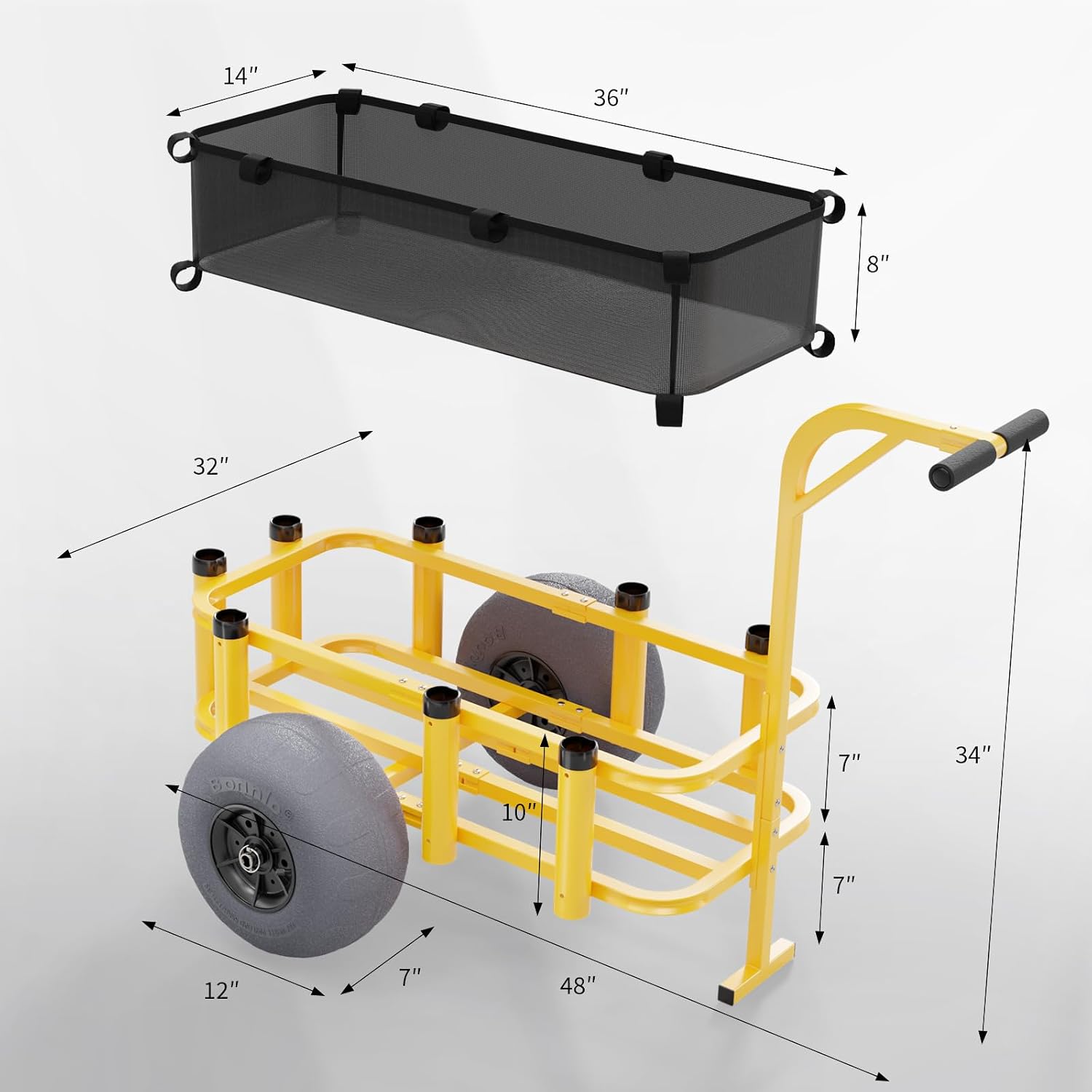 Rolling Fishing Cart Outdoor B - Fishing Rod Holder review and price